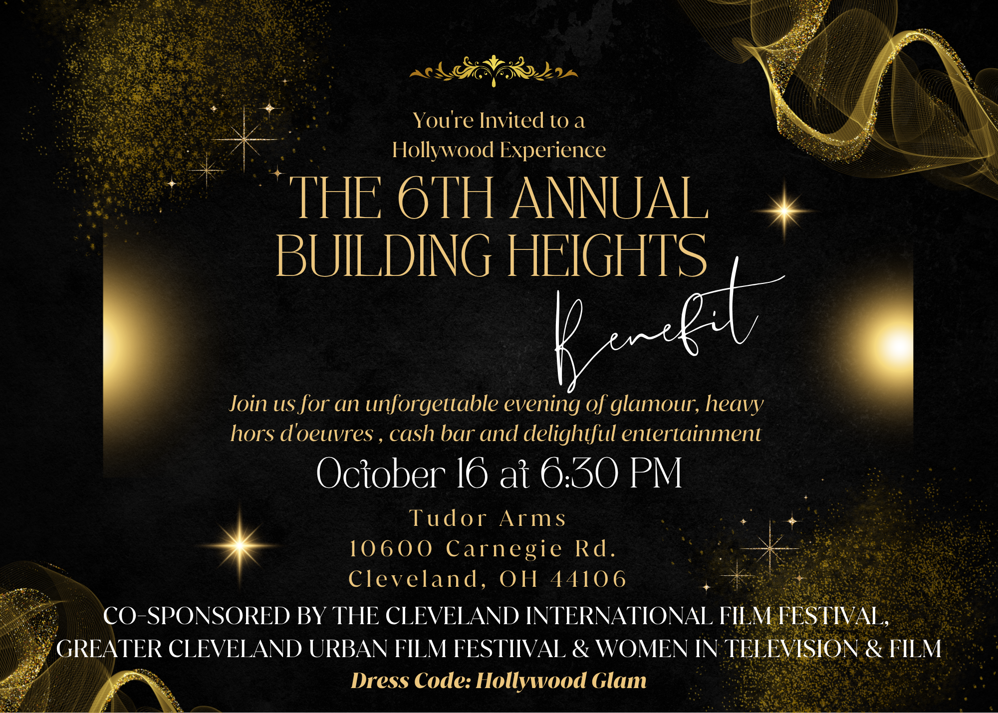 Join us for an evening of Hollywood Glam and highlighting students and community partners. Let's look back at 6 years of programming and many more to come...